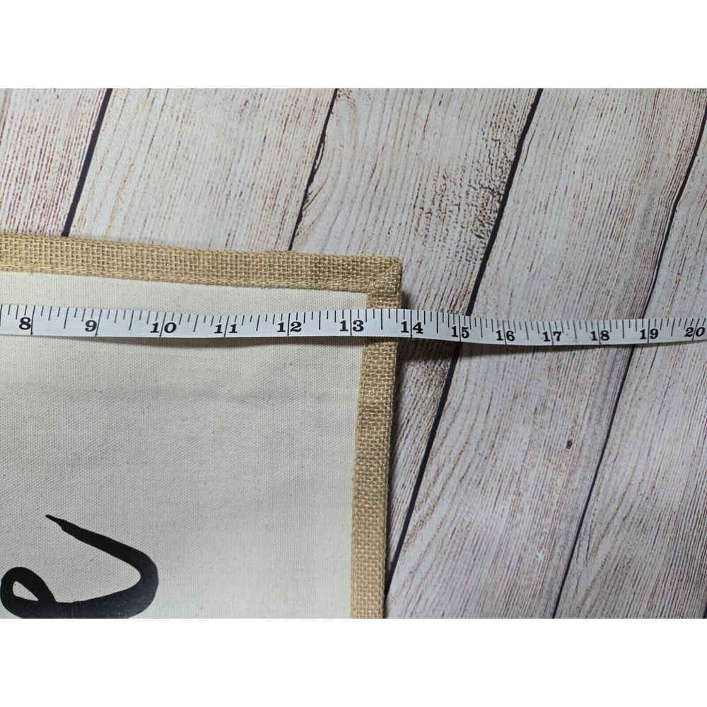 Bride Burlap tote bag‎ closure canvas handle - Picture 3 of 10